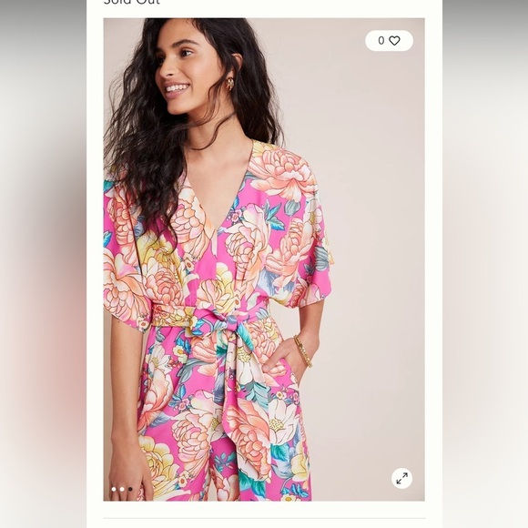 Farm Rio Eulalie Wide-Leg Jumpsuit Floral - Picture 3 of 8